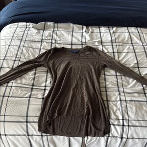 Apt. 9 Brown Fitted Long Sleeve Tunic